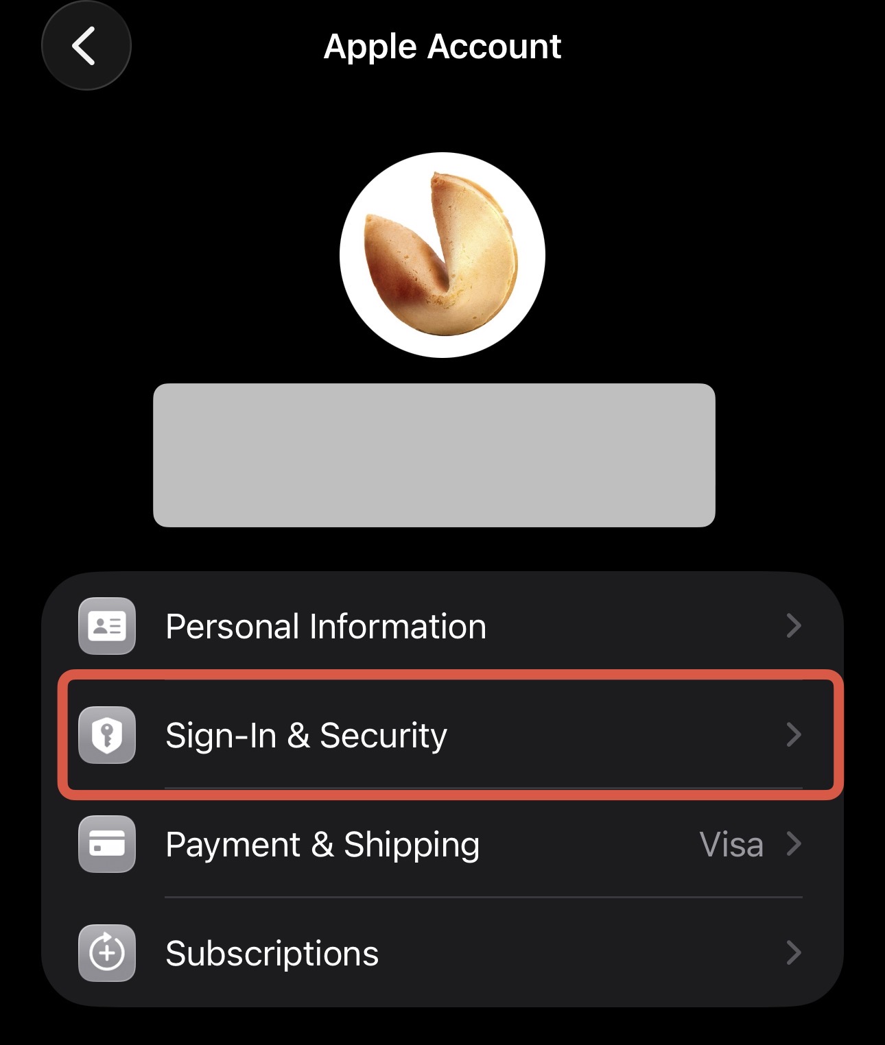 Image showing apple account settings screen sign